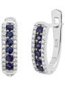 Orecchini Silvego in argento con zaffiro sintetico QR12SE donna
