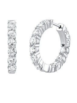 Silvego Orecchini rotondi di lusso con zirconi MW02722A donna