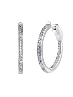 Silvego Orecchini rotondi in argento con esclusiva chiusura Milla JJJE0106 donna