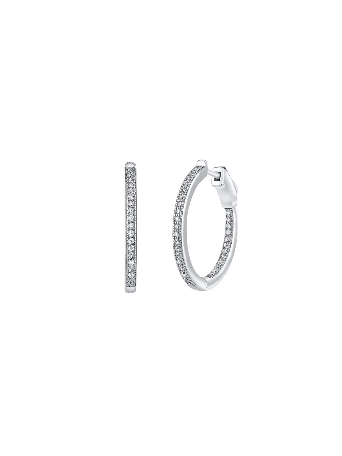 Silvego Orecchini rotondi in argento con esclusiva chiusura Milla JJJE0106 donna