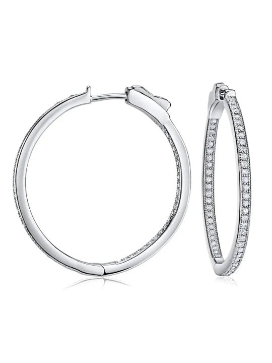 Silvego Orecchini rotondi in argento con chiusura unica Karin JJJ0107 donna