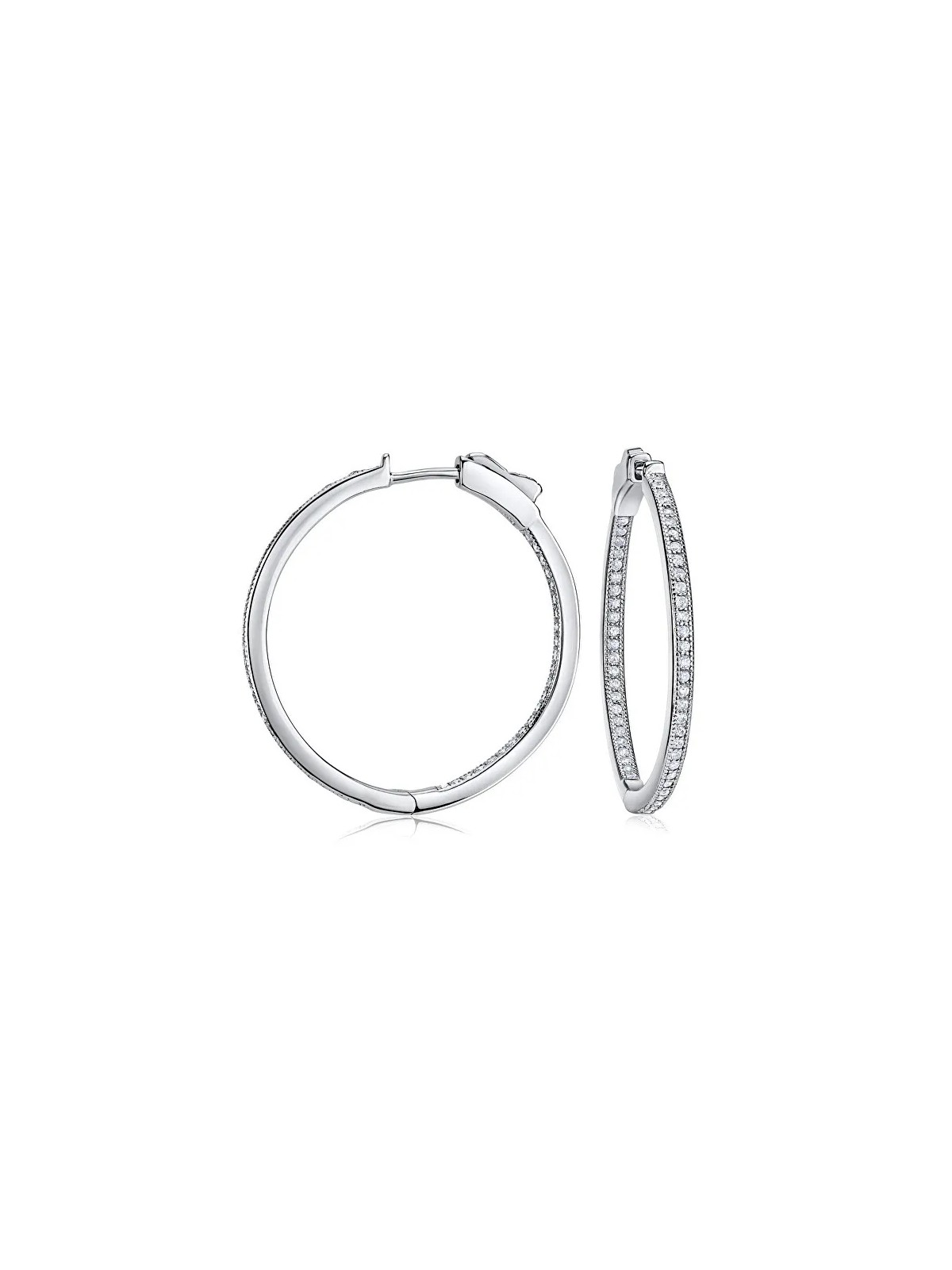 Silvego Orecchini rotondi in argento con chiusura unica Karin JJJ0107 donna