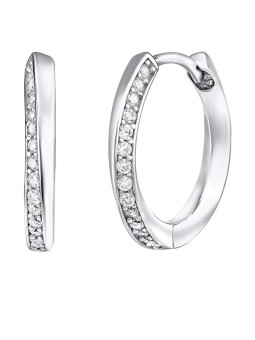 Silvego Deliziosi orecchini rotondi con zirconi Eleanor QRE148 donna