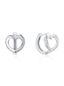 MOISS Delicati orecchini in argento con cuore E0000166 donna