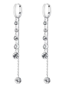 Brosway Orecchini lunghi scintillanti con cristalli Symphonia BYM87 donna