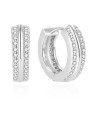 Beneto Orecchini rotondi in argento con zirconi AGUC2378L donna