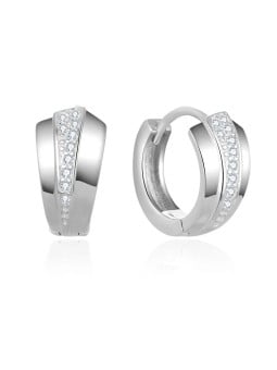 Beneto Eleganti orecchini rotondi in argento AGUC2673 donna