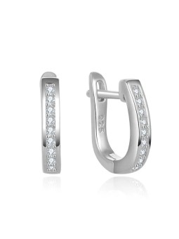 Beneto Eleganti orecchini rotondi in argento AGUC2612 donna