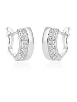 Beneto Orecchini in argento senza tempo con zirconi AGUC1448 donna