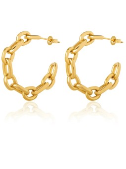 Troli Orecchini e cerchio placcati in oro alla moda donna
