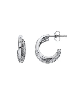 Hot Diamonds Orecchini in argento senza tempo con diamanti intrecciati DE689 donna