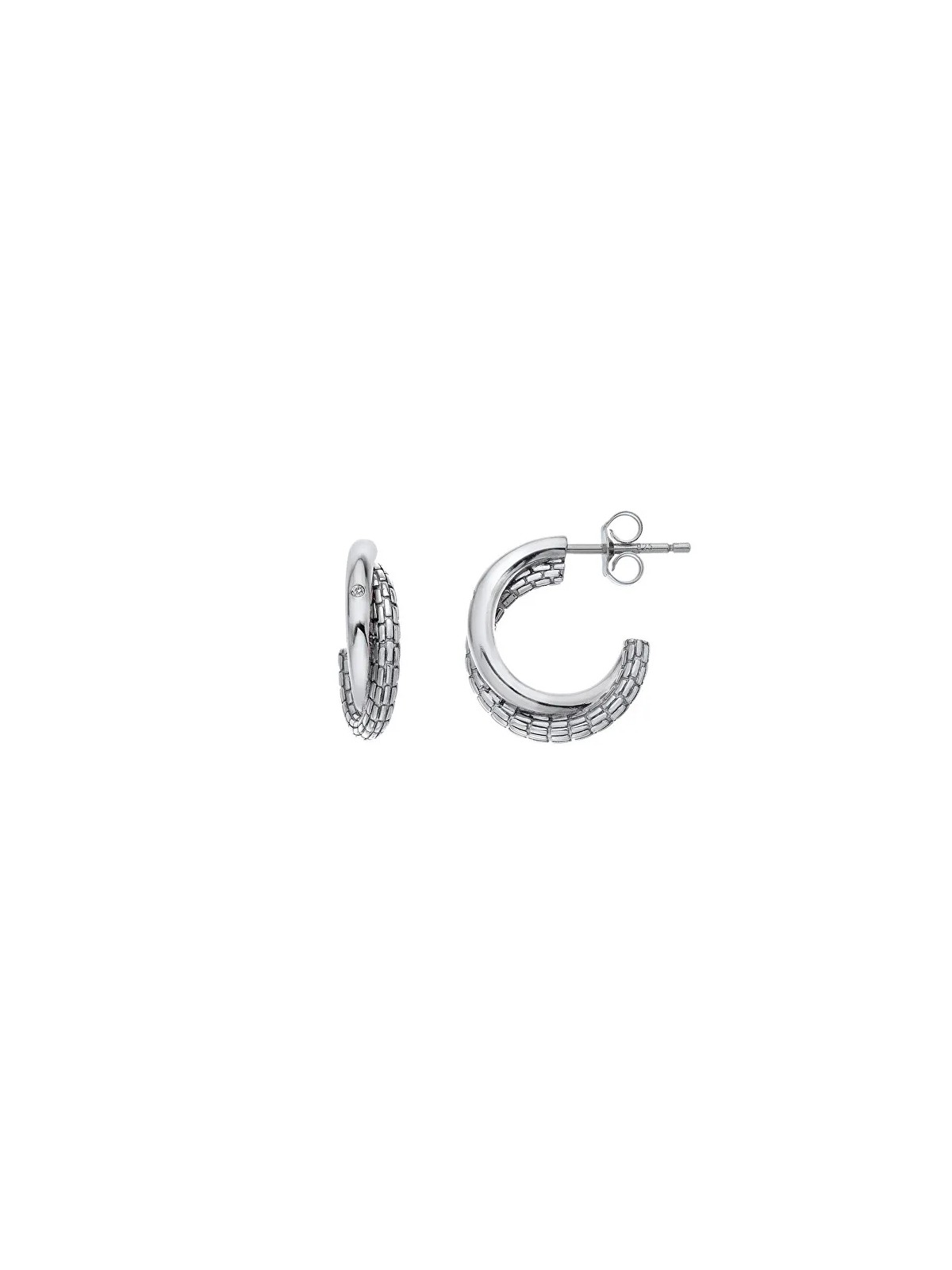 Hot Diamonds Orecchini in argento senza tempo con diamanti intrecciati DE689 donna