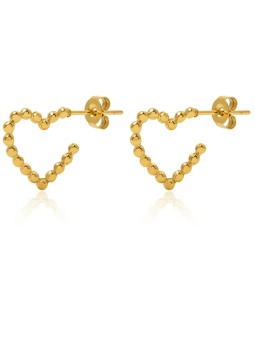Troli Romantici orecchini placcati in oro a forma di cuore donna
