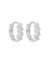 Beneto Orecchini rotondi scintillanti in argento con zirconi AGUC2122L donna