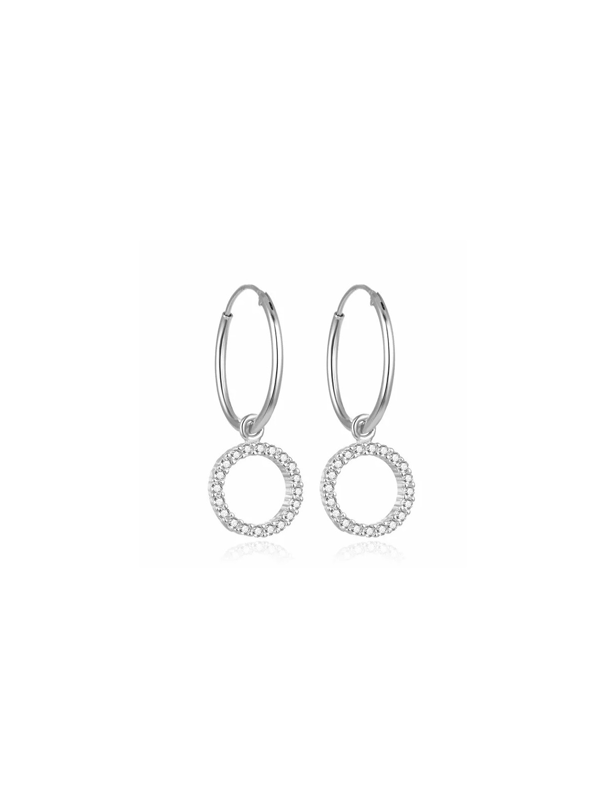 Beneto Eleganti orecchini rotondi in argento AGUC2060 donna