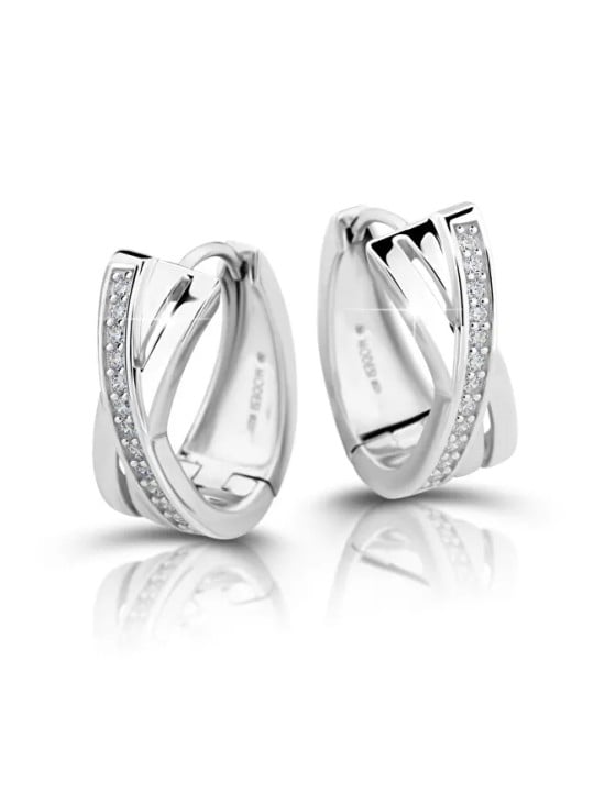 Modesi Eleganti orecchini rotondi in argento M23079 donna