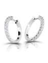 Modesi Orecchini rotondi in argento scintillante con zirconi M23081 donna