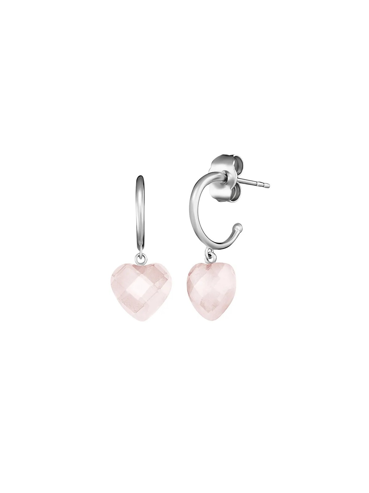 Engelsrufer Delicati orecchini in argento con rosa ERE-HEART-RQ-CR donna