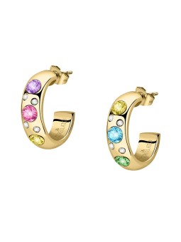 Morellato Orecchini rotondi placcati oro con cristilla Poetica SAUZ02 donna