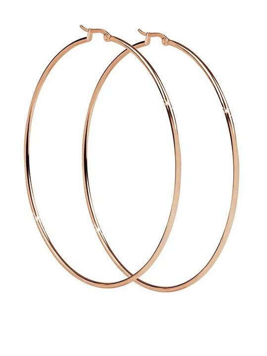 Troli Orecchini e cerchio in bronzo senza tempo - Diametro: 4 cm donna