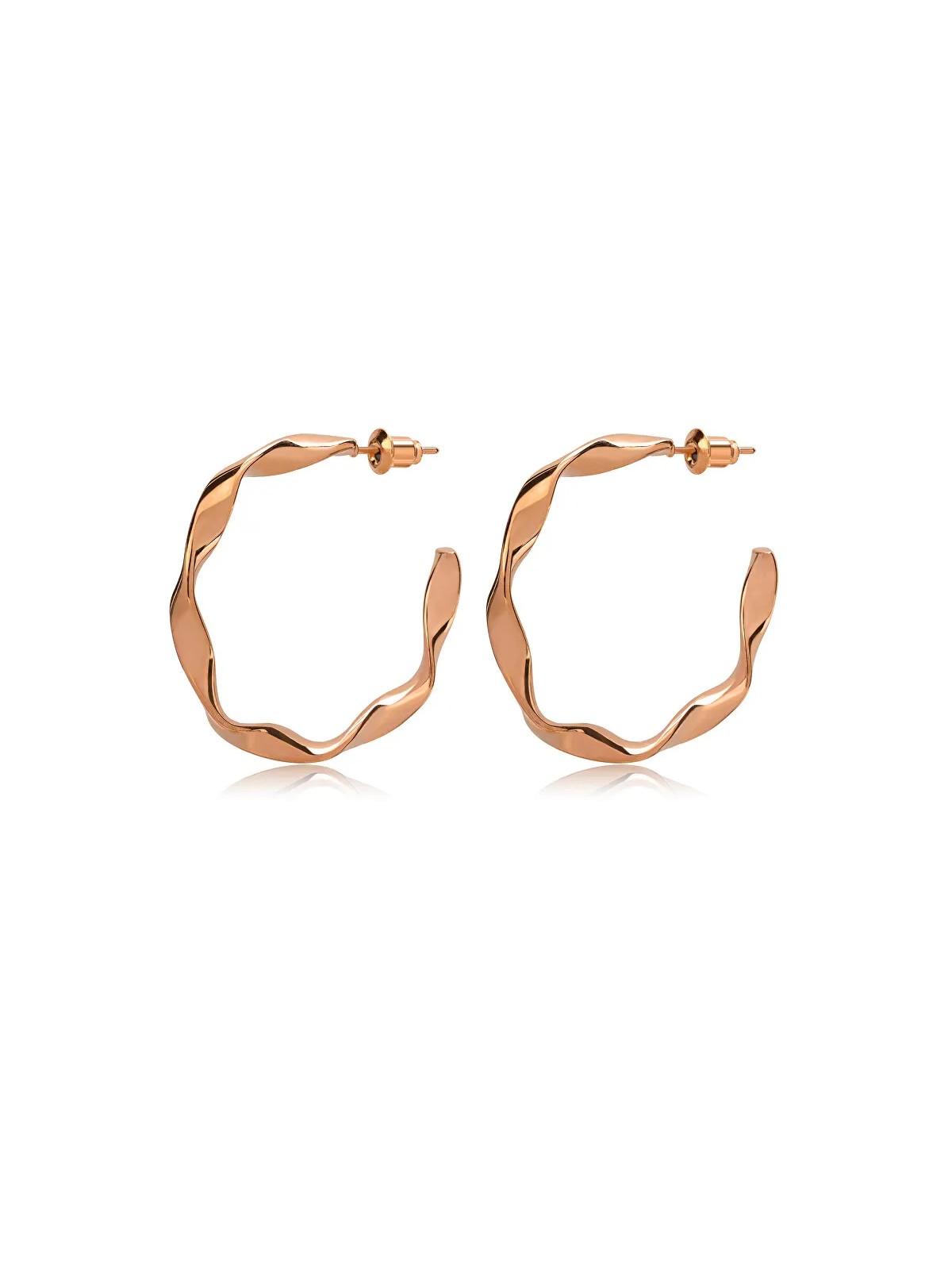 Troli Orecchini e anelli in acciaio bronzo alla moda donna