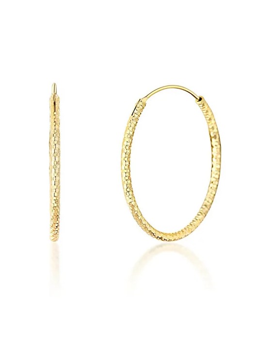 JVD Orecchini rotondi placcati oro SVLE0204XD5GO - Diametro: 4 cm donna