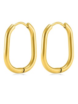 Troli Orecchini ovali placcati oro senza tempo VAAJDE201253-2-G donna