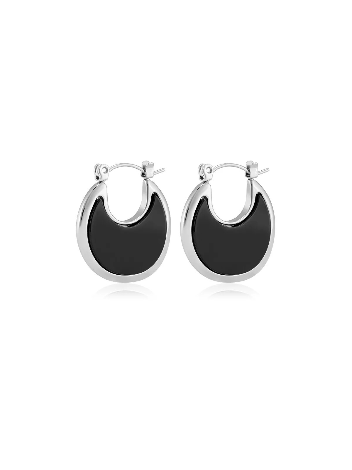 Troli Orecchini moda in acciaio con onice VAAJDE201446S-BK donna