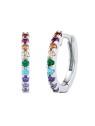 Silvego Orecchini a cerchio Daymen in argento con zirconi brillanti DCC20480EC donna