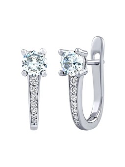 Silvego Orecchini Samba in argento con brillanti zirconi DCC01571EW donna