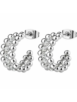 Brosway Orecchini moderni in acciaio con cristilla Perfect BPC24 donna