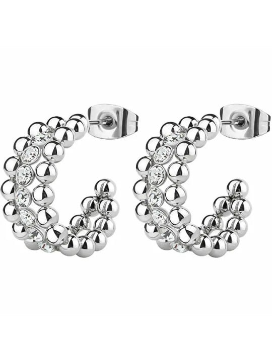 Brosway Orecchini moderni in acciaio con cristilla Perfect BPC24 donna