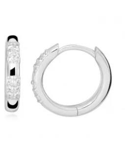 Silver Cat Orecchini minimalisti in argento con zirconi cubici SC511 donna