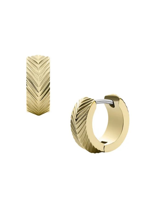 Fossil Eleganti orecchini a cerchio placcati in oro Harlow JF04116710 donna