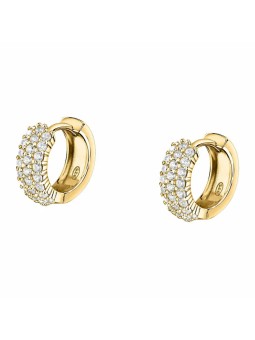 Morellato Deliziosi orecchini a cerchio placcati oro con zirconi Tesori SAIW145 donna