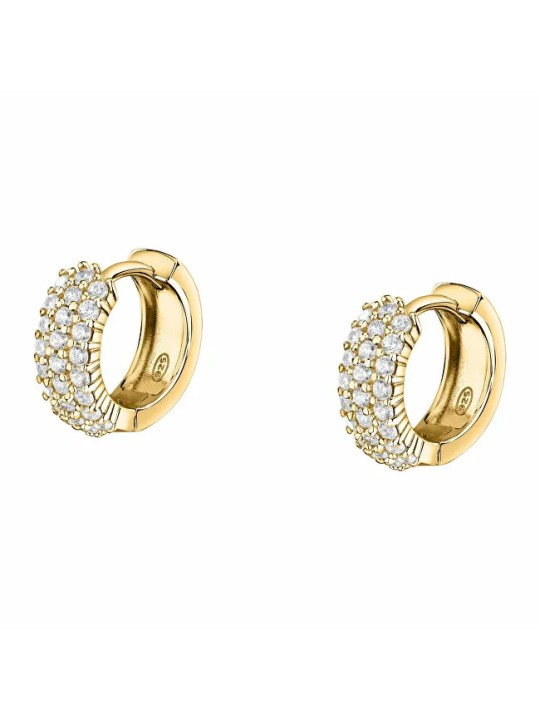 Morellato Deliziosi orecchini a cerchio placcati oro con zirconi Tesori SAIW145 donna