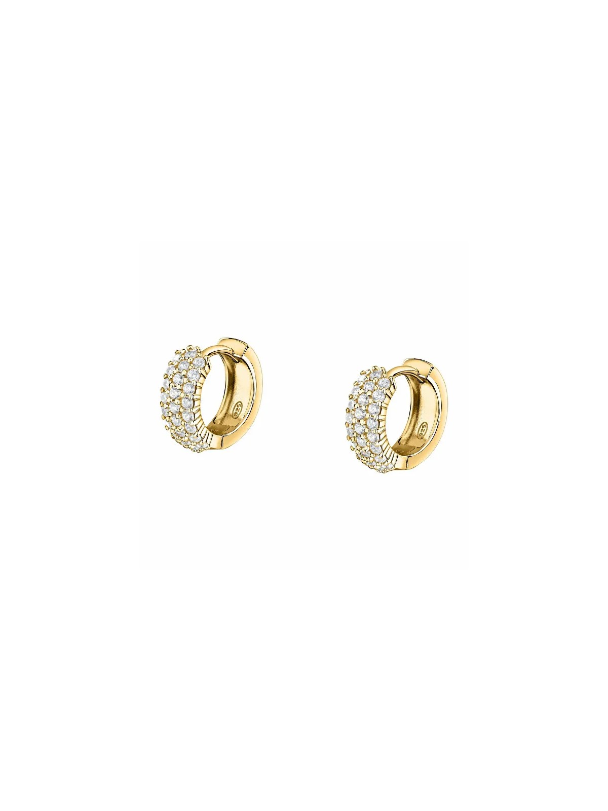 Morellato Deliziosi orecchini a cerchio placcati oro con zirconi Tesori SAIW145 donna