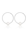 JwL Luxury Pearls Orecchini a cerchio in argento con vere perle bianche JL0633 donna