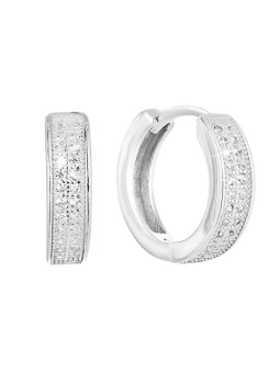Evolution Group Orecchini rotondi in argento con trasparente zirconi 11317.1 donna