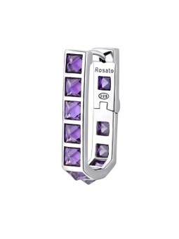 Rosato Moderno orecchino singolo in argento con zirconi cubici RZCU86 donna