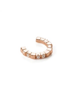 Rosato Orecchini singoli moderni in bronzo con zirconi cubici RZO037 donna