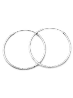 Beneto Orecchini rotondi in argento scintillante AGUC1240 - Diametro: 4,5 centimetri donna