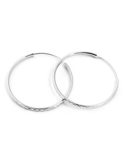 Beneto Orecchini rotondi in argento scintillante AGUC2098/30/N donna