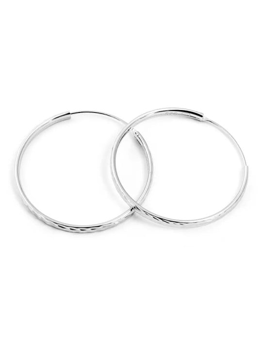 Beneto Orecchini rotondi in argento scintillante AGUC2098/30/N donna