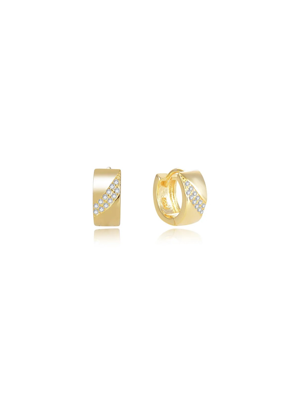 Beneto Deliziosi orecchini rotondi placcati oro AGUC2674-GOLD donna
