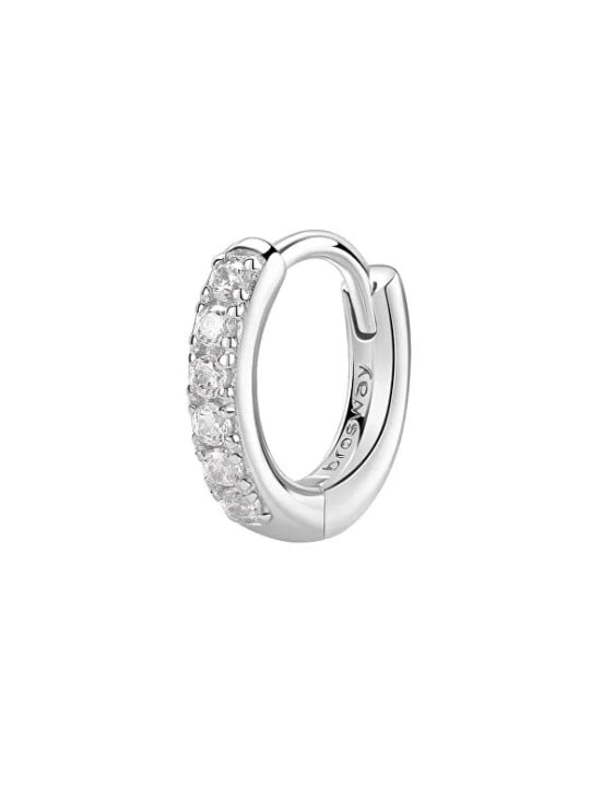 Brosway Orecchino singolo a cerchio in argento Fancy Infinite White FIW88 donna