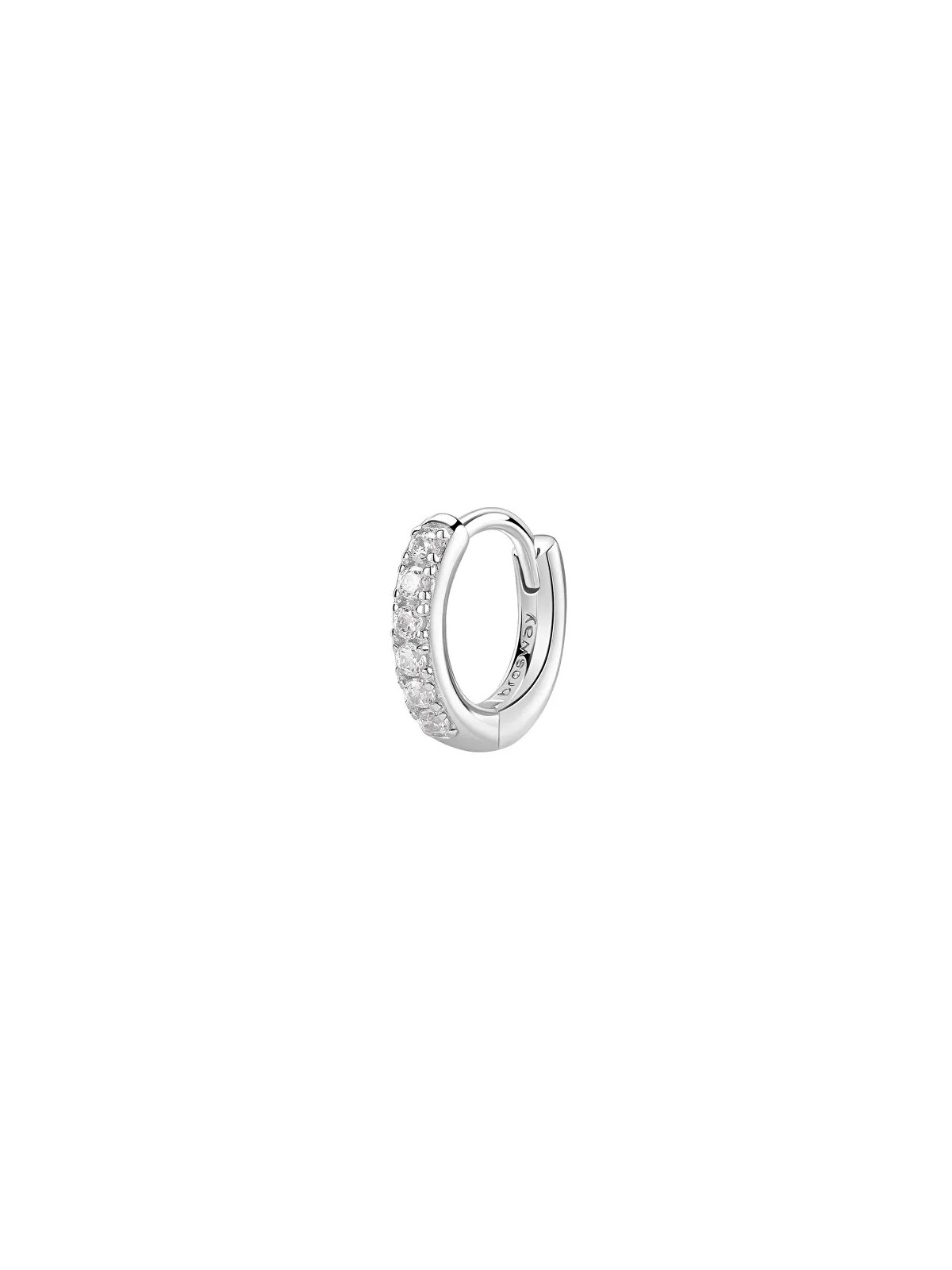 Brosway Orecchino singolo a cerchio in argento Fancy Infinite White FIW88 donna