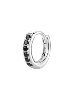 Brosway Orecchino singolo a cerchio in argento Fancy Mystery Black FMB84 donna