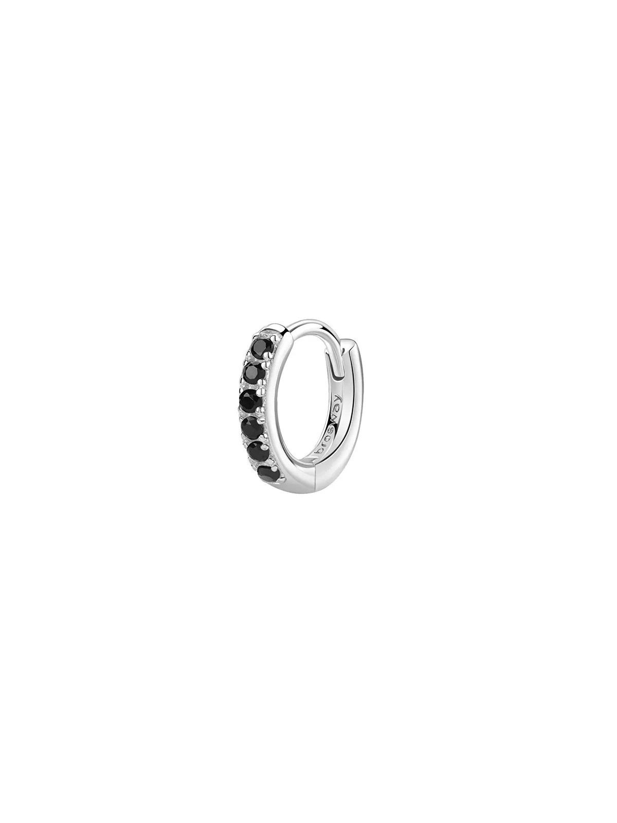 Brosway Orecchino singolo a cerchio in argento Fancy Mystery Black FMB84 donna