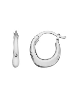 Hot Diamonds Orecchini Huggies in argento con diamanti DE693 donna